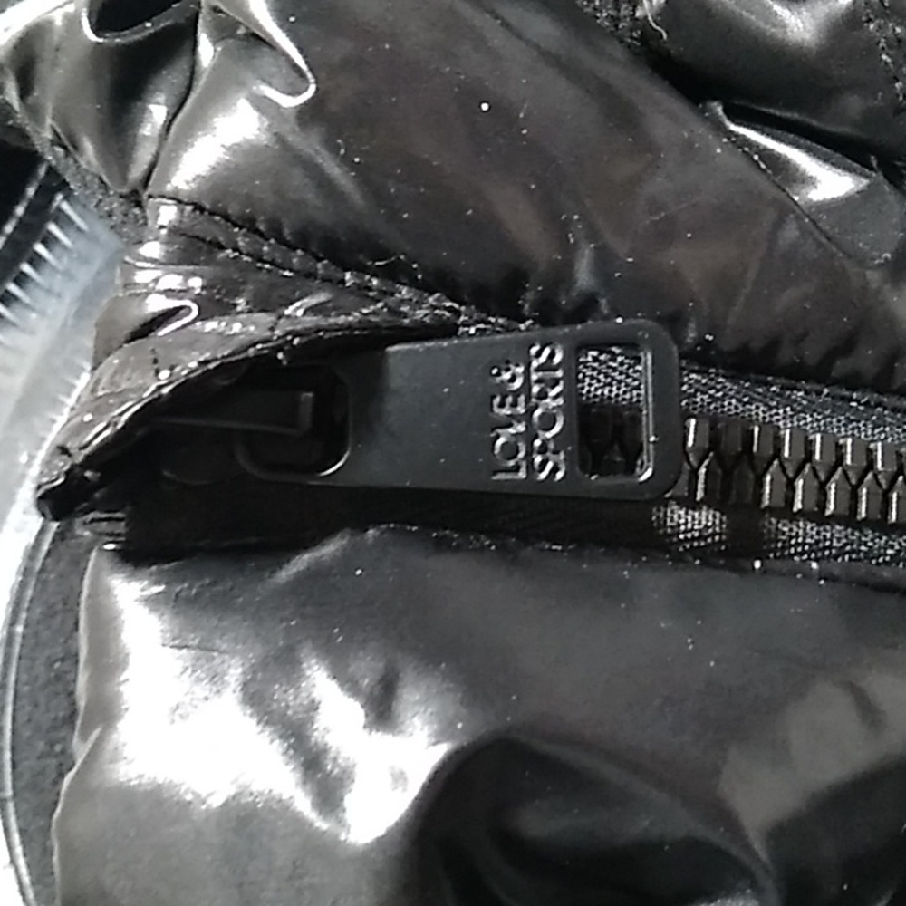 NWOT Love & Sports Shiny Puffer Coat W Hood Sz.Lg 12-14 - Picture 6 of 13